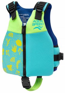 Жилет для плавання Aqua Speed Safe Splash 61124 бірюзовий, салатовий, синій Діт 19-30 кг