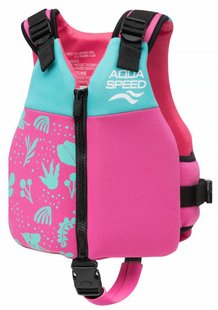 Жилет для плавання Aqua Speed Safe Splash 61125 бірюзовий, рожевий Діт 19-30 кг