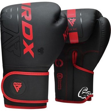 Боксерские перчатки RDX F6 Kara Matte Red 12 унций (капа в комплекте)