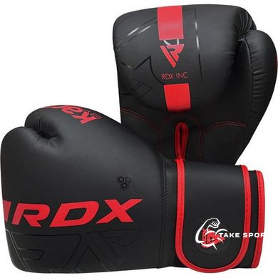 Боксерские перчатки RDX F6 Kara Matte Red 12 унций (капа в комплекте)