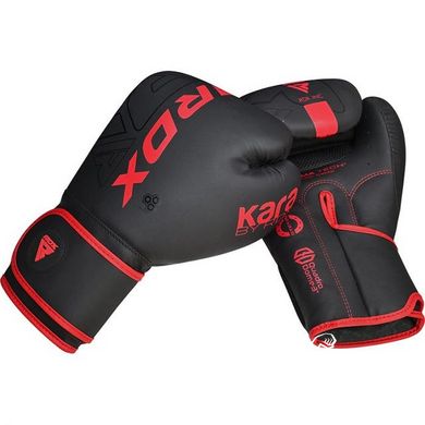 Боксерские перчатки RDX F6 Kara Matte Red 12 унций (капа в комплекте)