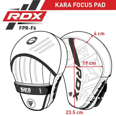 Лапы боксерские RDX F6 KARA Matte White