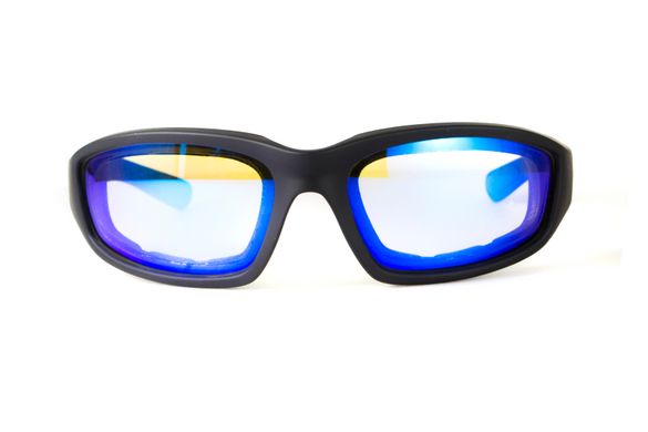 Очки защитные фотохромные Global Vision KickBack Photochromic (G-Tech™ blue) Anti-Fog, фотохромные синие зеркальные