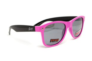 Окуляри захисні відкриті Swag Hipster-B Pink (Flash mirror), дзеркальні cірі