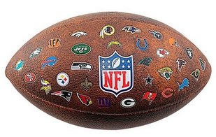 М'яч для американського футболу Wilson NFL OFF THROWBACK 32 TEAM LOGO