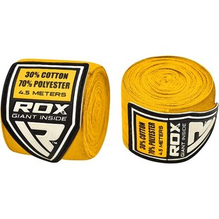 Бинти боксерські RDX Fibra Yellow 4.5m