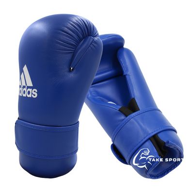 Рукавички напівконтакт Open Hand Semi-Contact Gloves із ліцензією WAKO | сині | ADIDAS WAKOG3