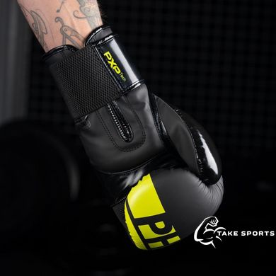 Боксерські рукавиці Phantom APEX Elastic Neon Black/Yellow 16 унцій