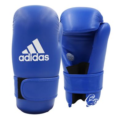 Перчатки полуконтакт Open Hand Semi-Contact Gloves с лицензией WAKO | синие | ADIDAS WAKOG3