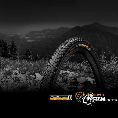 Покрышка бескамерная Continental Terra Trail ShieldWall 28" | 700 x 40C | 28 x 1.50 черная/коричневая складная skin