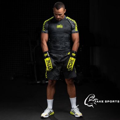 Боксерские перчатки Phantom APEX Elastic Neon Black/Yellow 16 унций