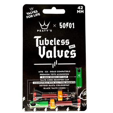 Ниппели Peaty's x Chris King Tubeless Valves, 42mm, Black