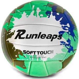 Мяч волейбольный Runleaps Green Blue size 5