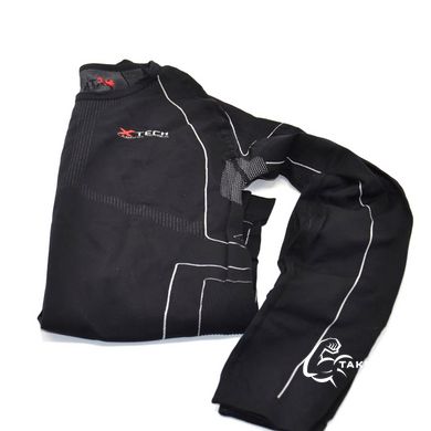 Термокофта з комірцем (лонгслів) X TECH Maglia Race 3 Munica Lunga lupetto Nero L/XL Чорна