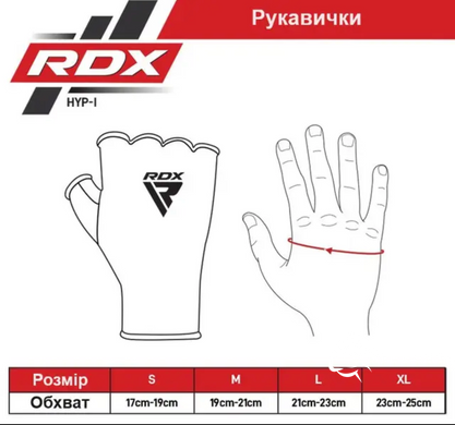 Перчатки RDX Inner Black/Golden S