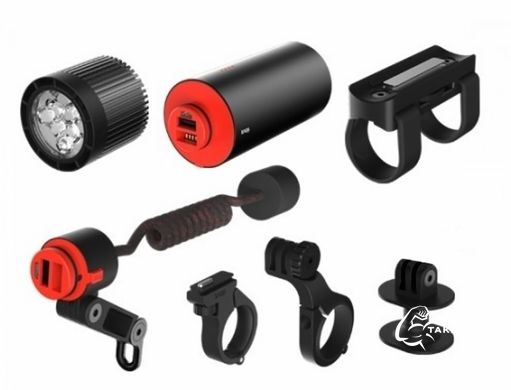 Комплект фара + набор креплений Knog PWR Mountain Kit 2000 Lumens POWERBANK