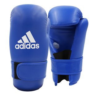 Перчатки полуконтакт Open Hand Semi-Contact Gloves с лицензией WAKO | синие | ADIDAS WAKOG3