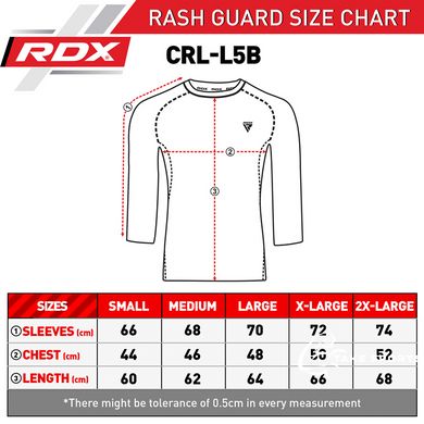 Рашгард з довгим рукавом RDX Lycra Black S