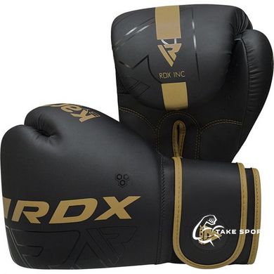 Боксерские перчатки RDX F6 Kara Matte Golden 14 унций (капа в комплекте)