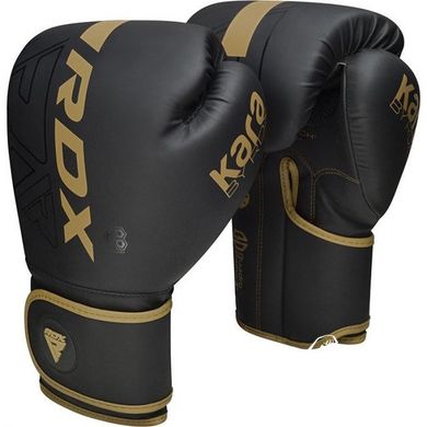 Боксерские перчатки RDX F6 Kara Matte Golden 14 унций (капа в комплекте)