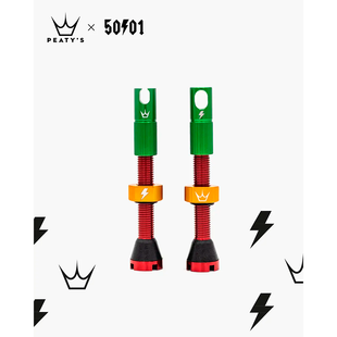 Ніпелі Peaty's x 50to01 Tubeless Valves, 42mm, Rasta