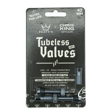 Ниппели Peaty's x Chris King Tubeless Valves, 42mm, Slate