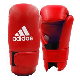 Перчатки полуконтакт Open Hand Semi-Contact Gloves с лицензией WAKO | красный | ADIDAS WAKOG3