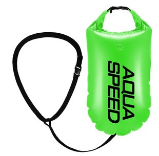 Буй для плавання Aqua Speed Open Water Swim Buoy 61240 салатовий, чорний 17 літрів