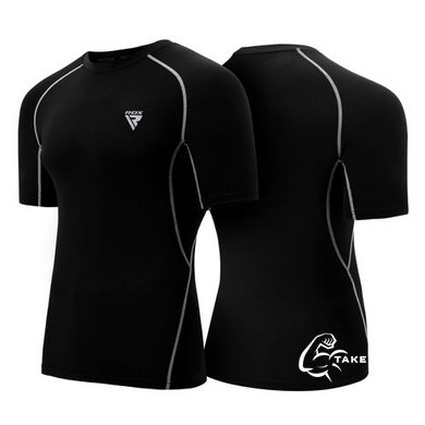 Рашгард з коротким рукавом RDX Lycra Black 2XL