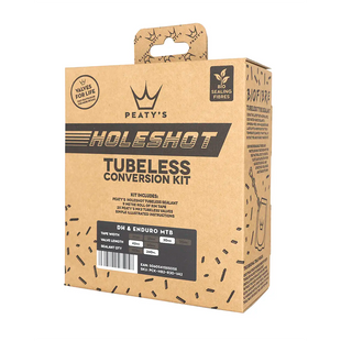 Набор для бескамерки Peaty's Holeshot Tubeless Conversion Kit, Enduro / DH, 30mm лента / 42mm ниппели / 240ml герметик