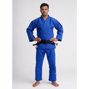 Синее лицензионное кимоно для дзюдо IPPON GEAR LEGEND 2, IJF (approved 2023) Slim Fit (приталенный крой), 195см