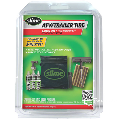 Ремкомплект для безкамерних покришок Slime Tyre Repair Kit, Tools, plugs & CO2