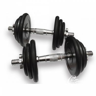 Гантели наборные Fitnessport DB-02-39 кг (ручка – хром) пара