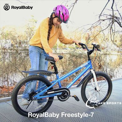 Велосипед RoyalBaby FREESTYLE 7TH 18", OFFICIAL UA, синій