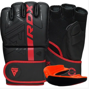 Рукавиці для ММА RDX F6 KARA Matte Red XL (капа у комплекті)