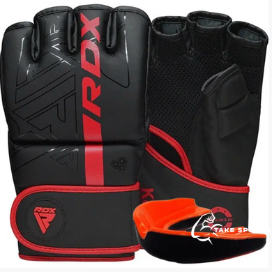 Перчатки ММА RDX F6 KARA Matte Red XL (капа в комплекте)