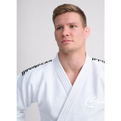 Белое лицензионное кимоно для дзюдо IPPON GEAR LEGEND 2, IJF (approved 2023) Slim Fit (приталенный крой), 175см