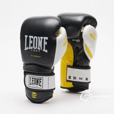 Боксерські рукавиці Leone Tecnico Black Yellow 10 ун.