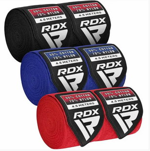 Бинти для боксу RDX RB Hand Wraps Combine 3 пари Red,Black,Blue (4.5м.)