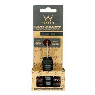 Ремкомплект для безкамерки Peaty's Holeshot Tubeless Puncture Plugger Kit, Black