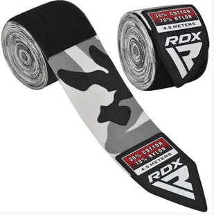 Бинты для бокса RDX WX Professional Boxing Hand Camo Grey (4.5м.)