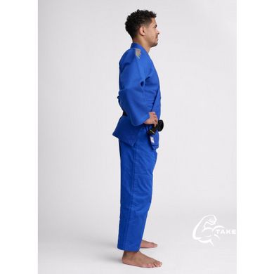 Синее лицензионное кимоно для дзюдо IPPON GEAR LEGEND 2, IJF (approved 2023) Regular (стандартный крой), 195см