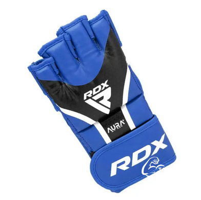 Перчатки ММА RDX AURA PLUS T-17 Blue/Black XL (капа в комплекте)