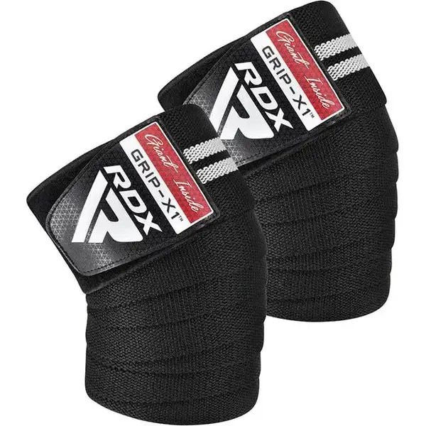 Бинти на коліна RDX GYM KNEE WRAP R11 BLACK/WHITE купити