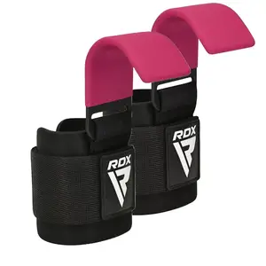 Крюки для тяги на запястье RDX W5 Gym Hook Strap Pink Plus купить