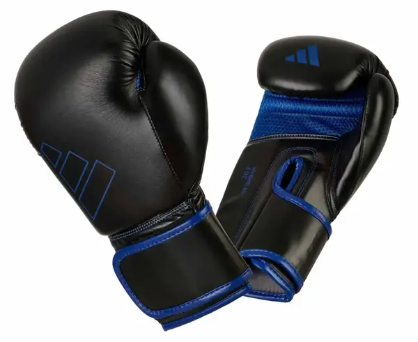 Боксерские перчатки Adidas "Hybrid 80" черно/синие | 10 унций | ADIH80 купить