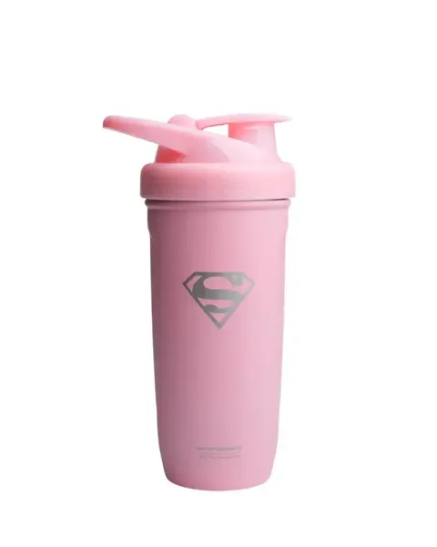 Шейкер спортивный SmartShake Reforce 900ml Supergirl Pink купить недорого в Украине, фото 2