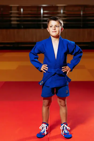 Форма для самбо (самбовка) синяя TM "Kintayo", 130 рост, плотность 550 гр/м.кв. купить