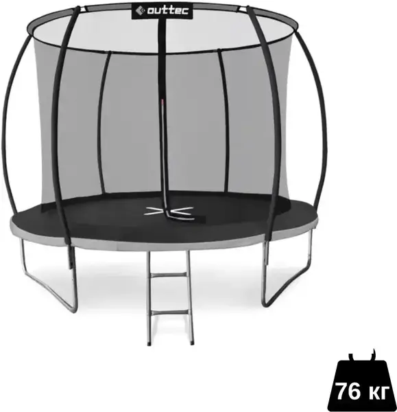Батут OUTTEC Pumpkin с внутренней сеткой 12 футов 374 см черно-серый купить недорого в Украине, фото 7