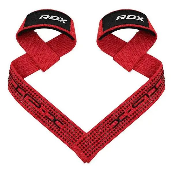 Лямки для тяги RDX S4 Gym Cotton Gel Straps Червоний Plus купити
